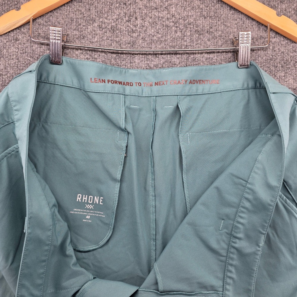 Rhone Commuter Shorts Mens 40 Slate Blue Green Technical Stretch Performance - Picture 6 of 8
